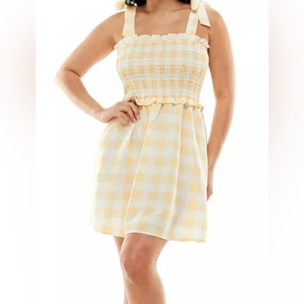 💐2 for $35💐 NWT Yellow Gingham Sun Dress